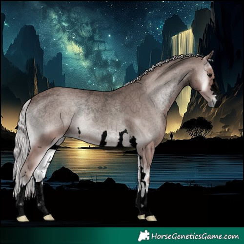 Horse Color:Void Platinum Silver Blue Onyx 