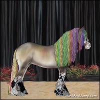 Horse Color:Painted Silver Blue Onyx Sabino Splash Rabicano 