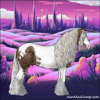 Horse Color:Chocolate Silver Brown Ice Pearl Splash Tobiano