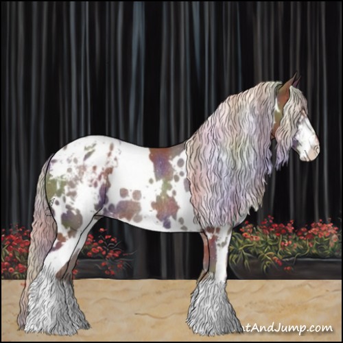 Horse Color:Nacre White Spotted Silver Black Sabino Appaloosa Rabicano 