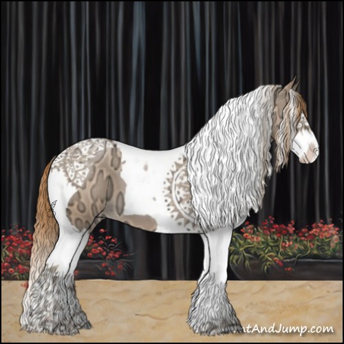 Horse Color:Chestnut Ice Pearl Sabino Splash Tobiano Appaloosa
