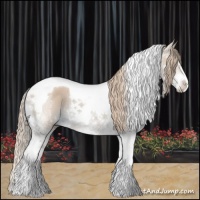 Horse Color:Watercolor White Spotted Chestnut Splash Tobiano 