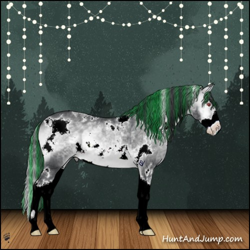 Horse Color:Painted White Spotted Brown Chinchilla Onyx Splash 