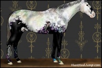 Horse Color:Nacre White Spotted Brown Ice Onyx Varnish 