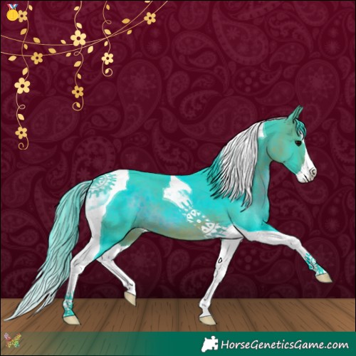 Horse Color:Watercolor Brown Splash Tobiano 