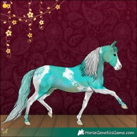 Horse Color:Watercolor Brown Splash Tobiano
