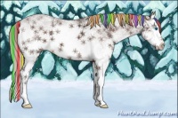 Horse Color:Painted White Spotted Silver Brown Ice Splash