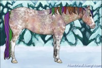 Horse Color:Painted Nacre White Spotted Bay Ice Rabicano