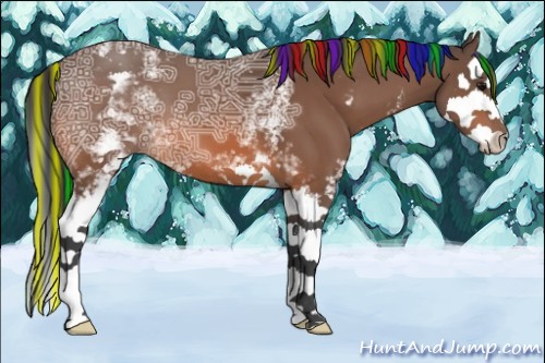 Horse Color:Painted White Spotted Bay Ice Splash 
