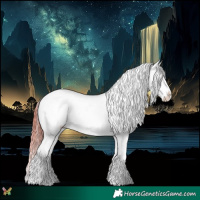 Horse Color:White Spotted Sable Cream Champagne Dun Varnish 