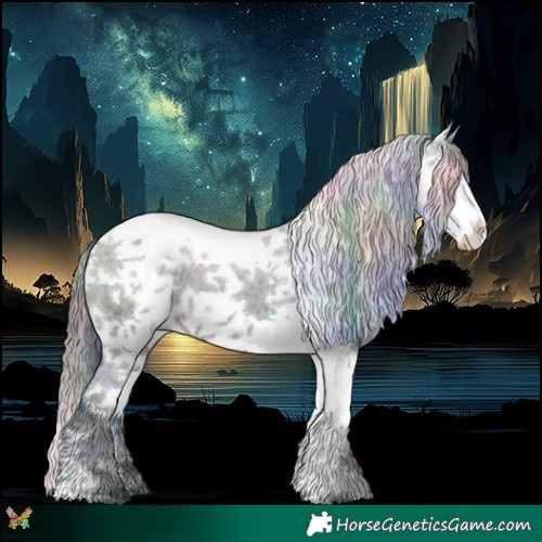 Horse Color:Nacre Black Ice Sabino Appaloosa 