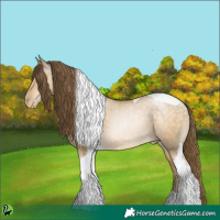 Horse Color:Buckskin Pearl Dun Tobiano