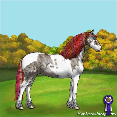 Horse Color:Painted Chocolate Blue Onyx Ice Pearl Sabino Splash Tobiano Brindle 