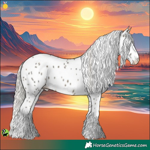 Horse Color:Silver Buckskin Sabino Leopard