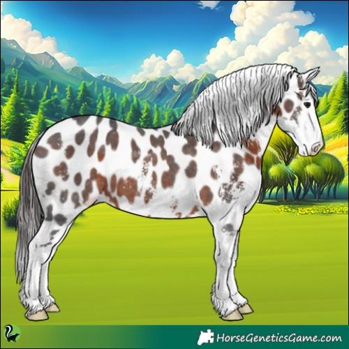 Horse Color:Brown Sabino Near Leopard 