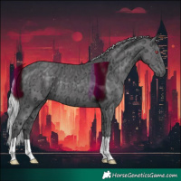 Horse Color:Silver Smoky Black Chinchilla Ice 