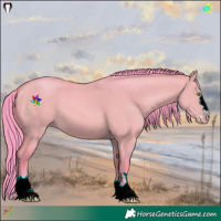 Horse Color:Watercolor Amber Champagne Dun 