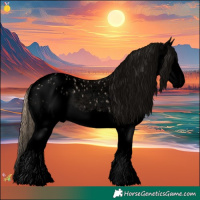 Horse Color:Void Watercolor White Spotted Gold Champagne Splash Appaloosa 