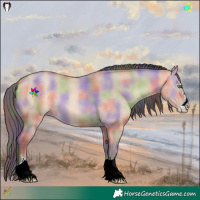 Horse Color:Nacre Amber Champagne Dun 