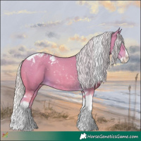 Horse Color:Watercolor Silver Amber Cream Champagne Splash Tobiano 