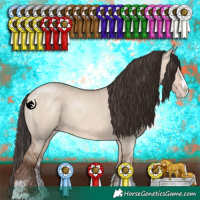 Horse Color:White Spotted Sable Champagne Dun Splash 