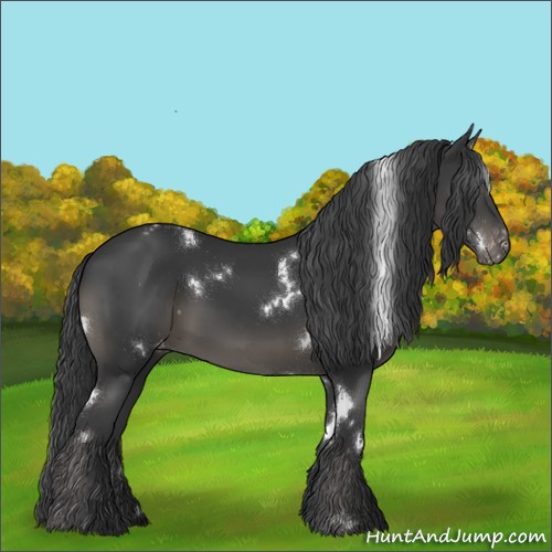 Horse Color:White Spotted Black Varnish 