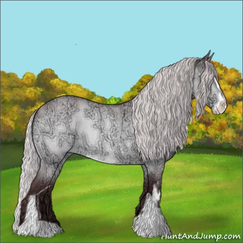 Horse Color:Chocolate Silver Bay Chinchilla Ice Roan Sabino 