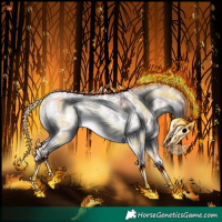 Horse Color:Chocolate Brown Chinchilla Dun Sabino Splash