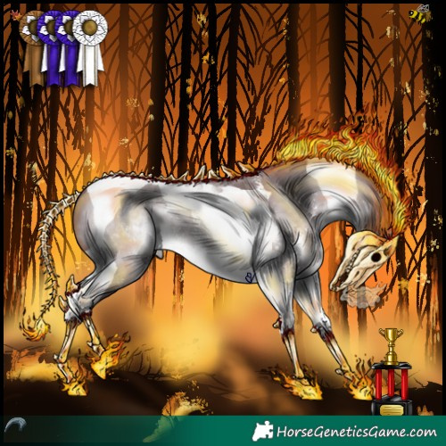 Horse Color:Chocolate Brown Chinchilla Dun Sabino Splash Tobiano 