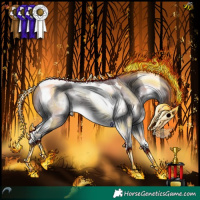 Horse Color:Chocolate Brown Chinchilla Dun Sabino Splash Tobiano 