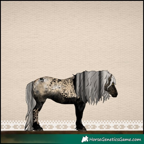 Horse Color:Void White Spotted Silver Buckskin Dun