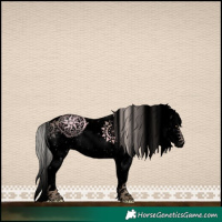 Horse Color:Void Chocolate Silver Brown Ice Dun Sabino 