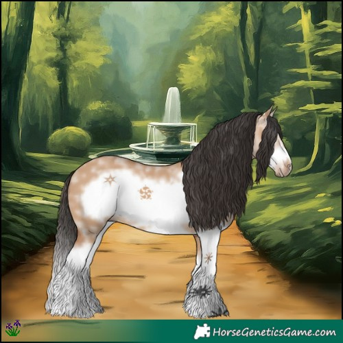 Horse Color:Bay Dun Sabino Splash Frame 