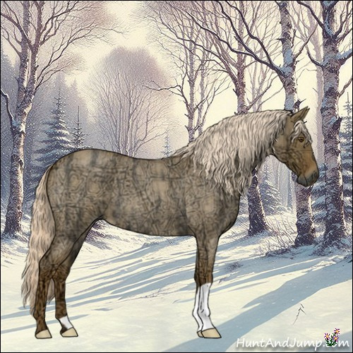 Horse Color:Palomino Ice Roan Dun 