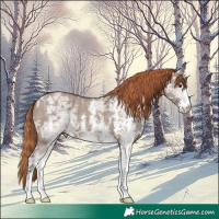 Horse Color:Liver Red Dun Ice Sabino