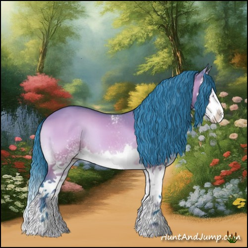 Horse Color:Watercolor White Spotted Bay Onyx Splash