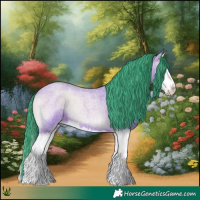 Horse Color:Watercolor Bay Roan Onyx Splash
