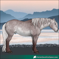 Horse Color:Chocolate Silver Bay Chinchilla Mushroom 