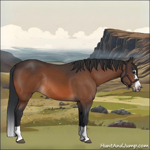 Horse Color:Bay Splash Frame Rabicano