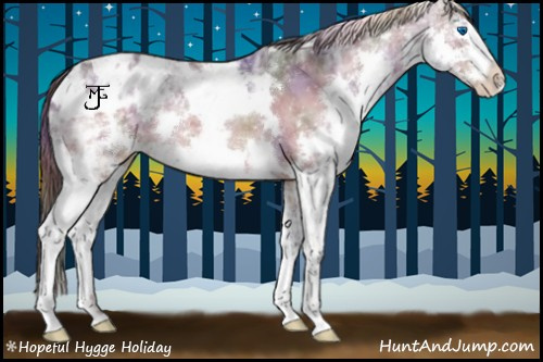 Horse Color:Nacre White Spotted Bay Ice Splash Appaloosa 