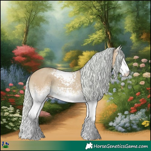Horse Color:Watercolor White Spotted Silver Bay Dun 