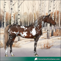 Horse Color:White Spotted Liver Chestnut 