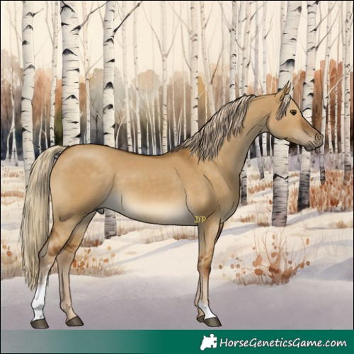Horse Color:Chocolate Palomino Dun Sabino 