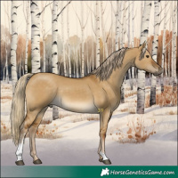 Horse Color:Chocolate Palomino Dun Sabino 