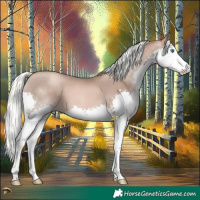Horse Color:Liver Chestnut Pearl Mushroom Splash 