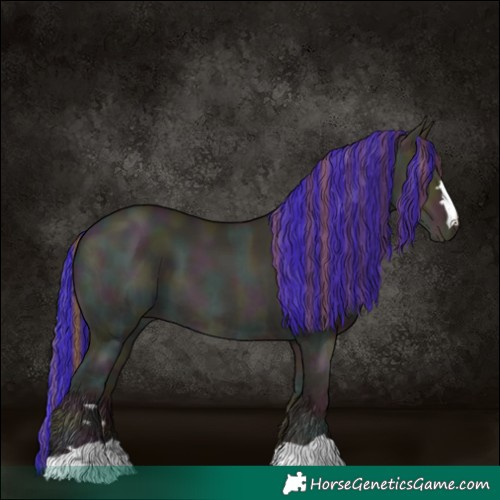 Horse Color:Painted Midnight Grullo Ice Pearl 