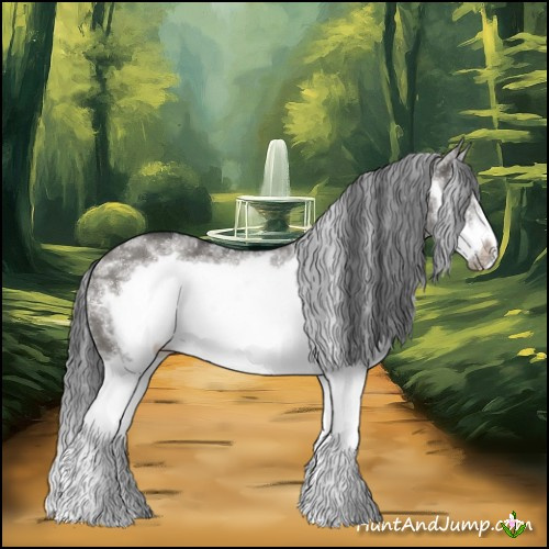 Horse Color:White Spotted Grullo Sabino Splash Frame 