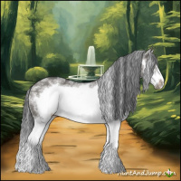 Horse Color:White Spotted Grullo Sabino Splash Frame 