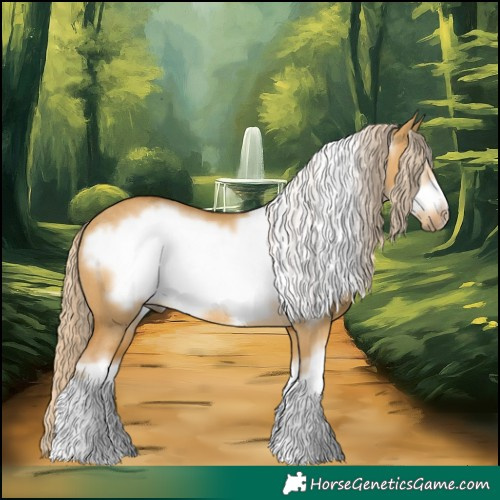 Horse Color:White Spotted Palomino Dun Frame Rabicano 