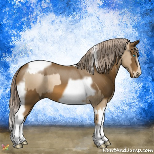 Horse Color:Chocolate Palomino Pearl Tobiano Frame and Chocolate Palomino Tobiano Frame